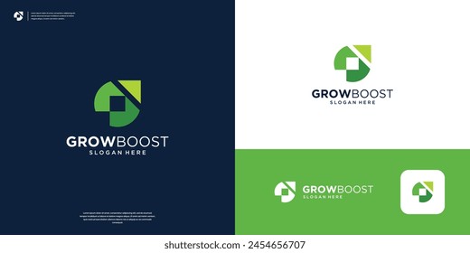 Simple arrow growth logo design inspiration