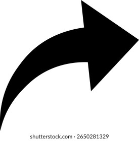 Icono de flecha simple flecha negra