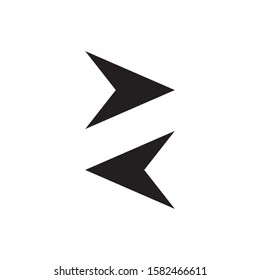 Simple arrow icon isolated on white background EPS Vector