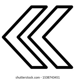 The simple arrow icon outline style for web design