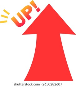 Conjunto de iconos de flecha simple Rising UP