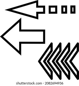 Icono de flecha simple blanco