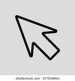 Simple arrow icon template with white background.