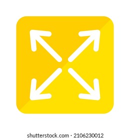 simple arrow icon using flat style with two colors