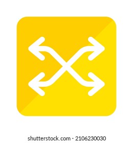 simple arrow icon using flat style with two colors