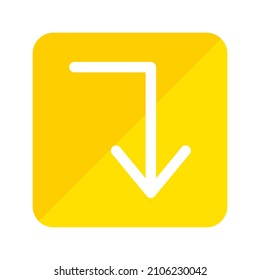 simple arrow icon using flat style with two colors