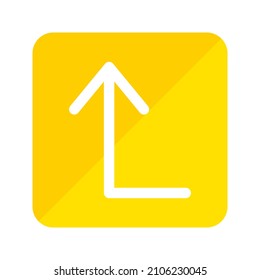 simple arrow icon using flat style with two colors
