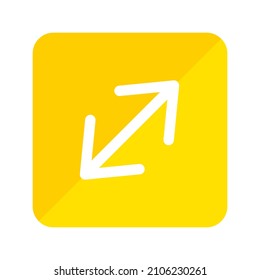 simple arrow icon using flat style with two colors
