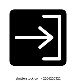 simple arrow icon using glyph style