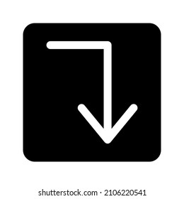 simple arrow icon using glyph style