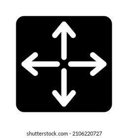 simple arrow icon using glyph style