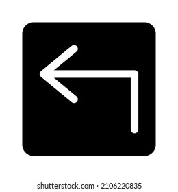 simple arrow icon using glyph style