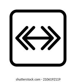 simple arrow icon using outline style