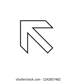 Simple arrow icon. Vector Illustration