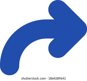 Simple Arrow Illustrated Icon For Sending And Sharing Forwarding 