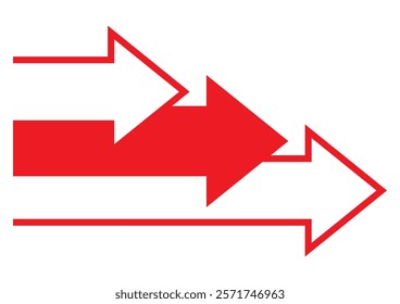 Simple arrow illustration icon image