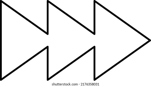 It is a simple arrow illustration separately. The line is black and the fill is white.