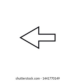 Simple arrow line icon. Stroke pictogram. Vector illustration isolated on a white background. Premium quality symbols. Vector sign for mobile app and web sites.