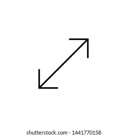 Simple arrow line icon. Stroke pictogram. Vector illustration isolated on a white background. Premium quality symbols. Vector sign for mobile app and web sites.