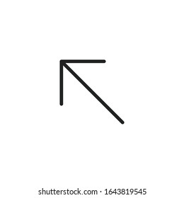 Simple arrow line icon. Stroke pictogram. Vector illustration isolated on a white background. Premium quality symbol. Vector sign for mobile app and web sites.