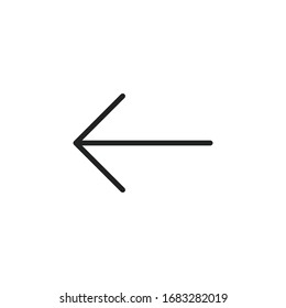 Simple arrow line icon. Stroke pictogram. Vector illustration isolated on a white background. Premium quality symbol. Vector sign for mobile app and web sites.
