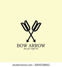 simple arrow logo design and flat