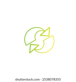 simple arrow logo design template 