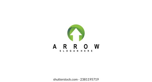 Simple arrow logo design with unique concept| premium vector