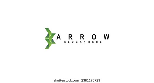 Simple arrow logo design with unique concept| premium vector