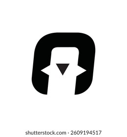 Simple Arrow Up Logo Image. Green Geometric Arrow Shape Line Style isolated on Dual Background. Flat Vector Logo Design Template Element Usable for Business and Branding Logos.