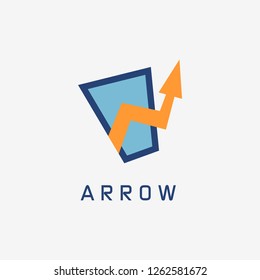Simple arrow logo template