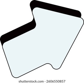 Simple Arrow With Shadow Shape