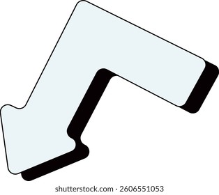 Simple Arrow With Shadow Shape