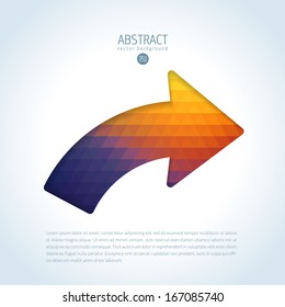 simple arrow sign of modern creative triangle template path white isolated conceptual scene boundary right numeric leader performance modern angle sign site business lighting clean motion original sim
