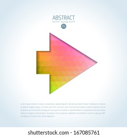 Simple arrow sign of modern creative triangle pattern