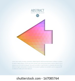 Simple arrow sign of modern creative triangle pattern