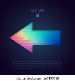 simple arrow sign of trendy creative shape template on dark scene way isolated black abstraction background scene boundary right digital lead performance trendy angle sign darkness site marketing ligh