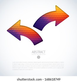 Simple arrow signs of modern creative triangle pattern