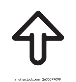 Einfaches Aufwärtspfeil-Symbol, Vektor auf weißem Hintergrund