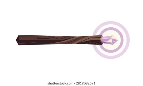 Simple arrow target with wooden arrow aiming at center on purple and neutral background perfect for themes of focus accuracy and goal achievement