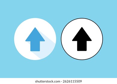 Simple Up Arrow Vector Elements, flat up arrow icon, arrow pointing up vector, upload arrow icon