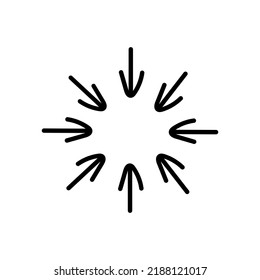 Simple arrows hand drawn vector frame. Direction - Guidelines icon. Arrow sign.