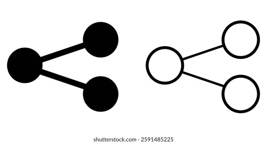 Simple arrows transmit sharing icon set vector. share icon set vector isolated on white background