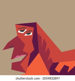 Simple art of an abstract face