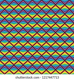 Simple art background with bright rainbow rombs