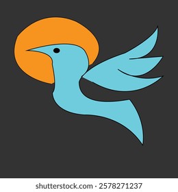 Simple art Baird logo Design