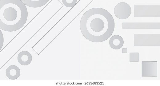Simple art gradient white monochrome background vector design. 