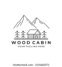 simple art logo cabin simple illustration
