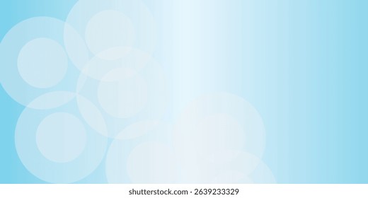 Simple art  minimalist banner background  pastel colorful  Light Blue gradations. Circle effect style geometric