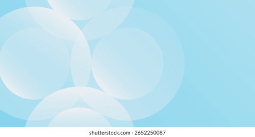 Simple art minimalist blue background. circle overlaping. modern EPS 10